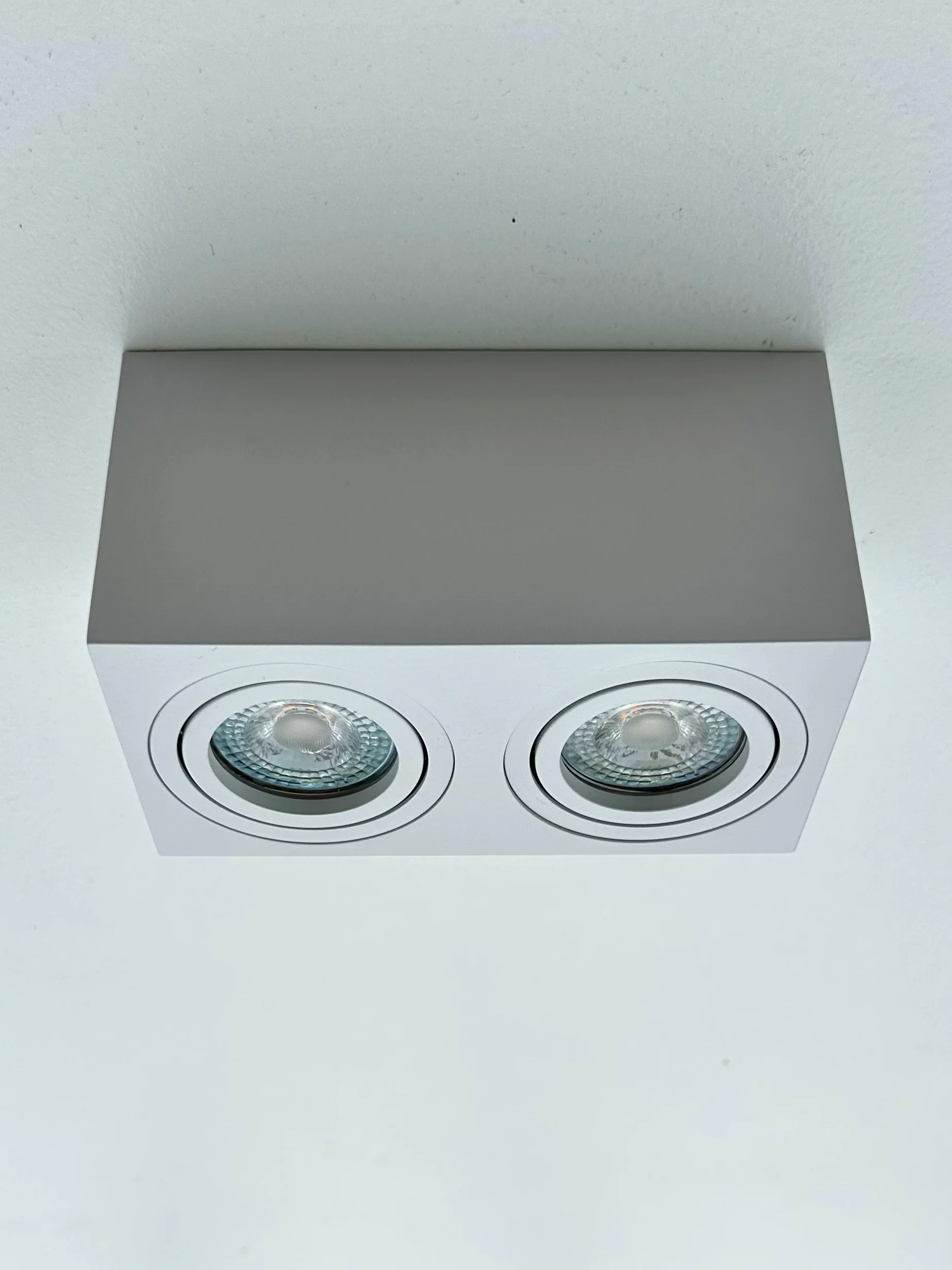 Faretto soffitto orientabile quadrato doppio - Bianco - Image 3