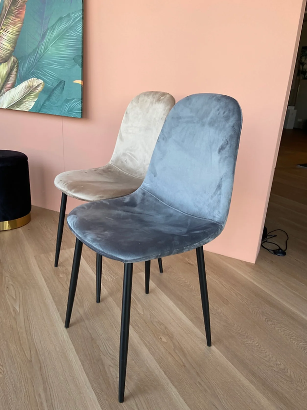 Set 4 sedute grigio - Vittoria - Image 6