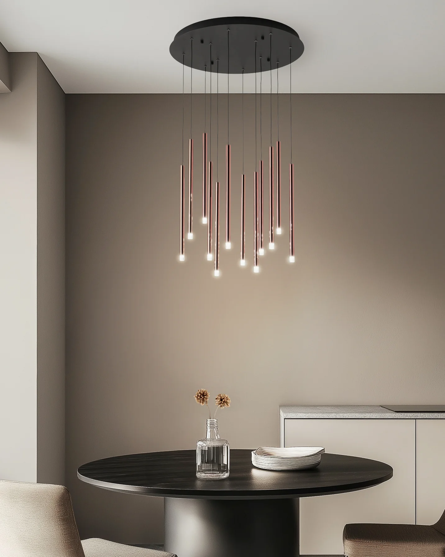 Sospensione Multipla Tonda Pointer - Rame
